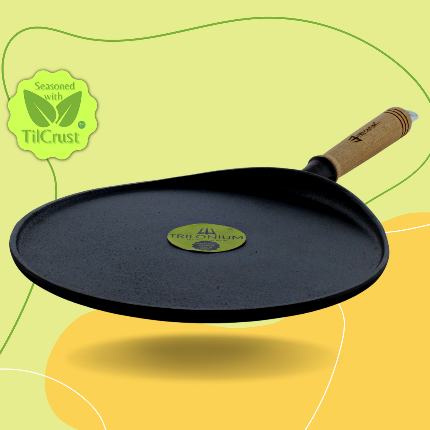 Buy Pre Seasoned Cast Iron dosa tawa/ Roti Pan 12 inch