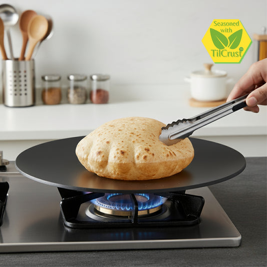 Trilonium Triple seasoned Iron Roti Tawa Plate - 12 inches