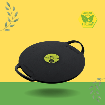 Trilonium Triple-Seasoned Iron Boulder Dosa Tawa 26 cms, 3.2 Kgs