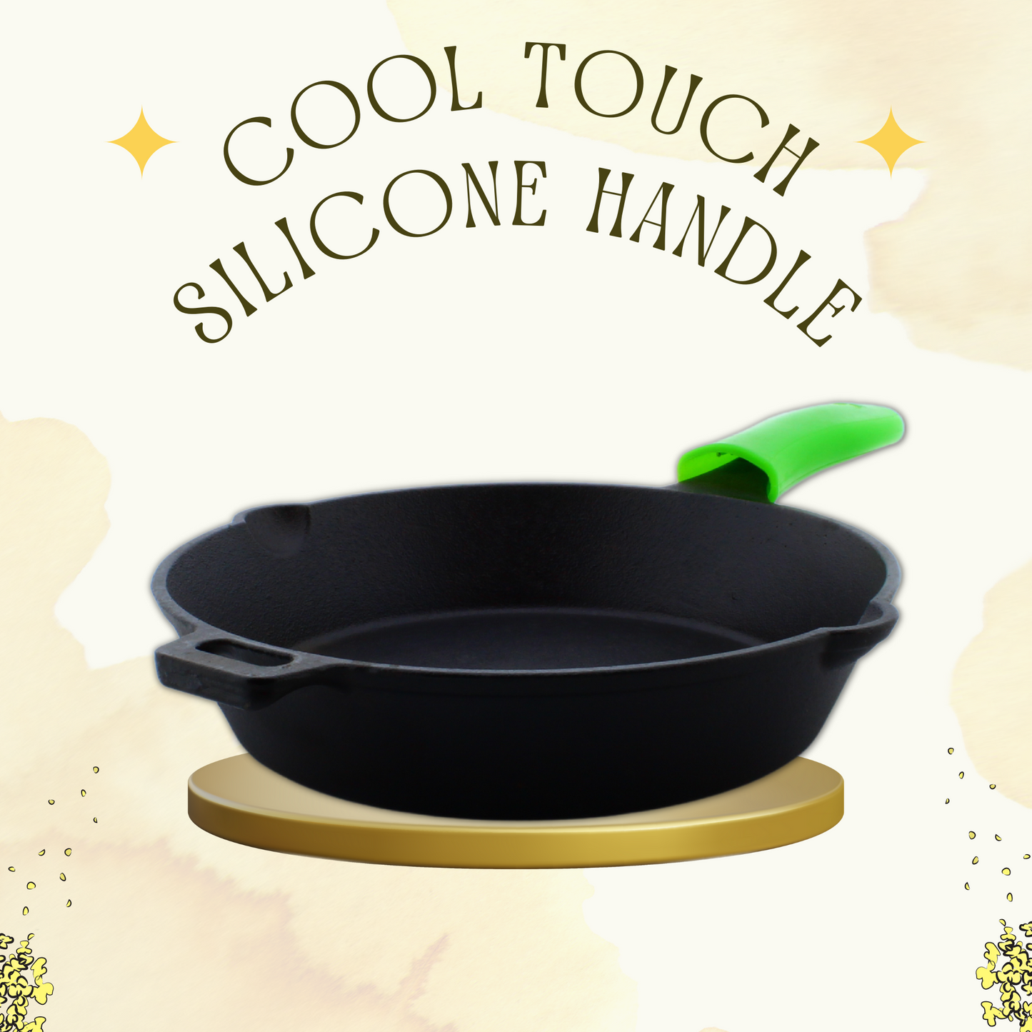 Trilonium Cast Iron Concave Tawa 28cms + Sleek Skillet 10 inches + Sleek Kadhai 26cms Combo Set