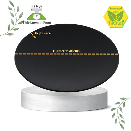 Trilonium Triple seasoned Iron Roti Tawa Plate - 12 inches