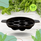 Cast Iron Paniyarakkal With Lid | Paniyaram Pan 12 Pits | Pre-Seasoned | 24cm | 2.2 Kgs
