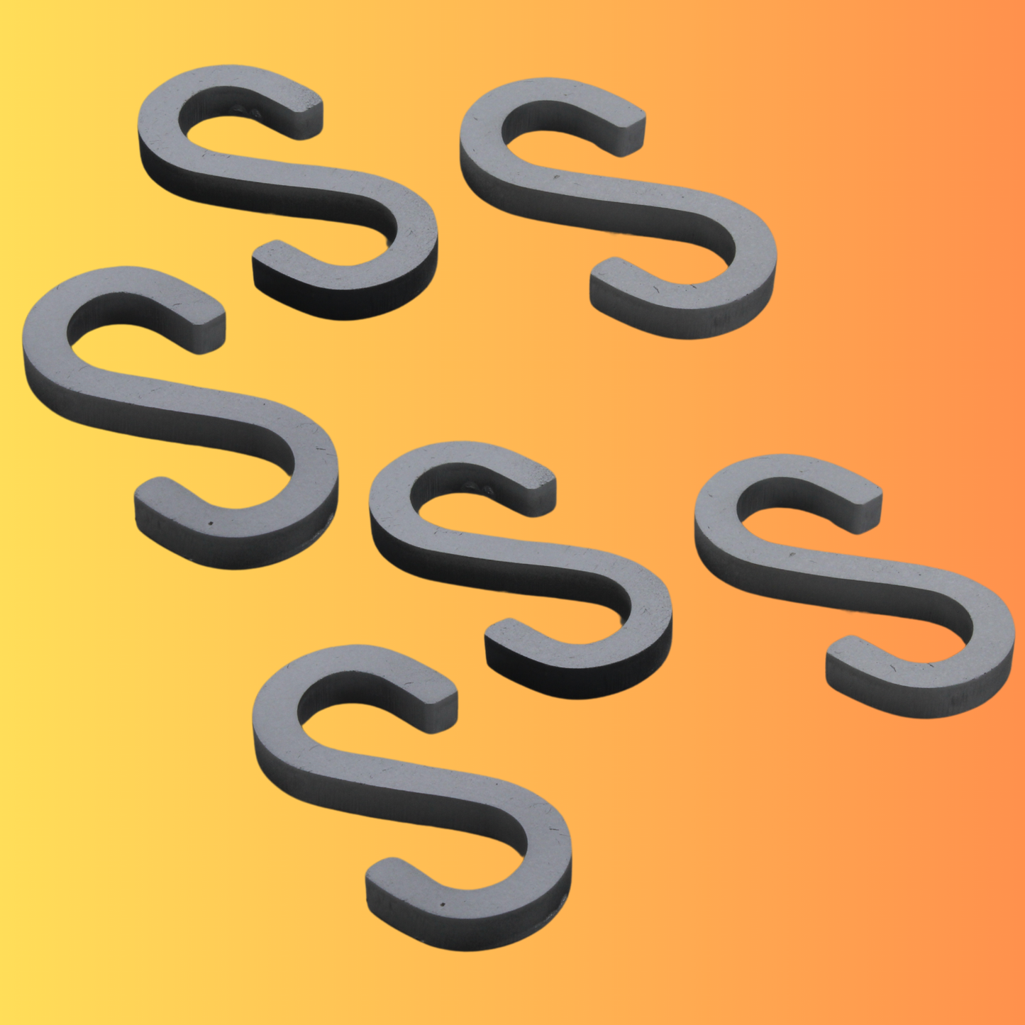 Trilonium S-shaped Iron Hooks Set of 6 pcs
