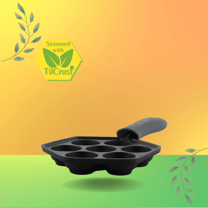 Trilonium Triple Seasoned Cast Iron Appe Paddu Paniyaram pan LHP7