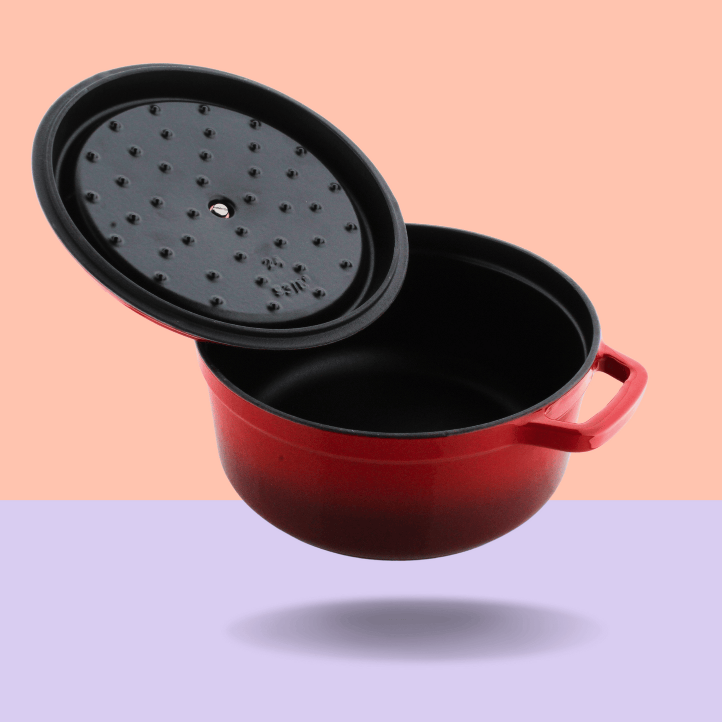 Trilonium Enamel Cast Iron Dutch Oven Biryani Pot 24 cms, 4.2L, 4.4 Kgs