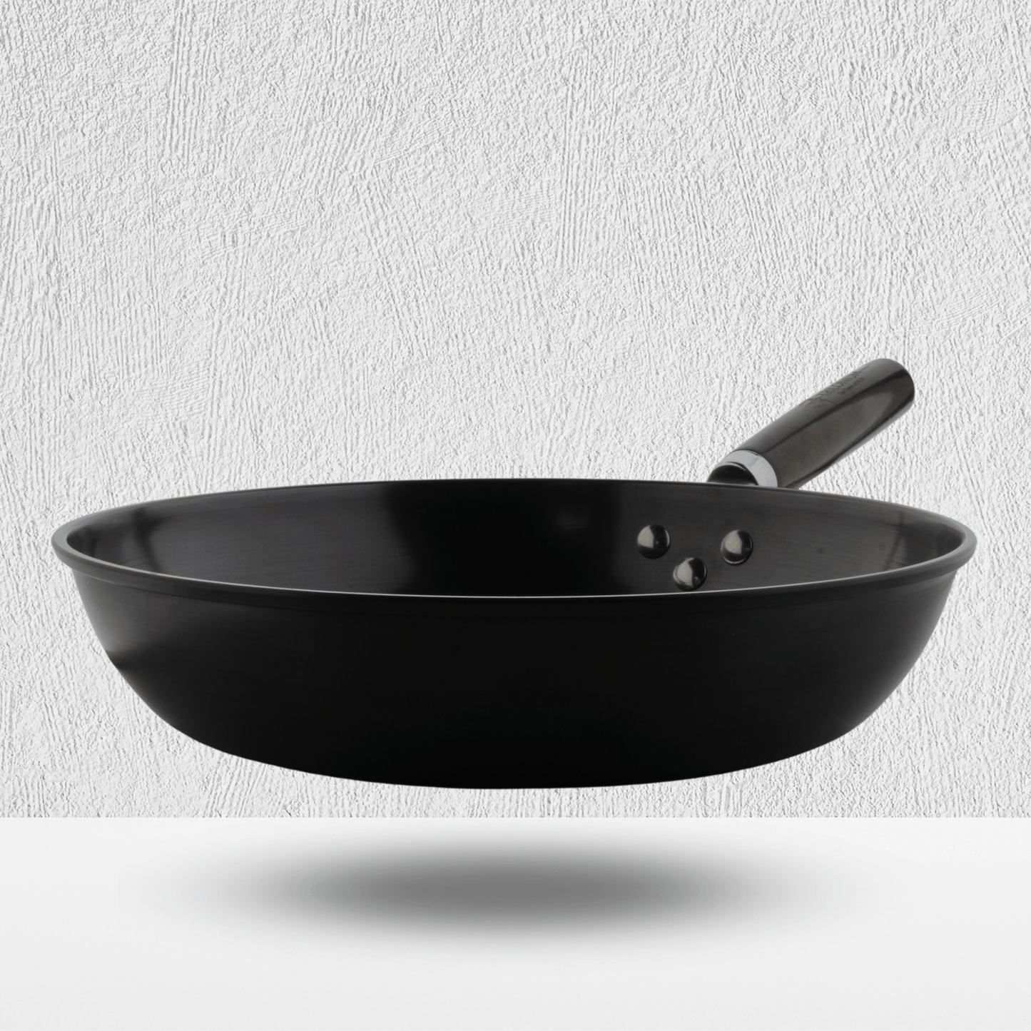 Trilonium Pre-Seasoned Carbon Steel Skillet Fry Pan 30 cms, Weighs 1.3 Kgs