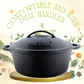 Trilonium Pre-Sessoned Cast Iron Dutch Oven Biryani Pot 26 cms, 5 Litres, 5.6 Kgs
