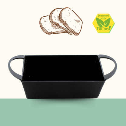 Trilonium Triple seasoned Iron bread mould pan 20cms, weighs 1.4 kgs