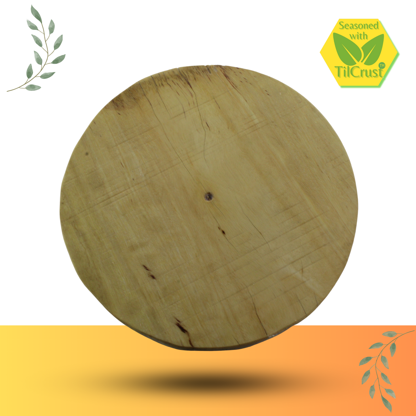 Trilonium Solid Hard Wood Natural cutting board 10 inches