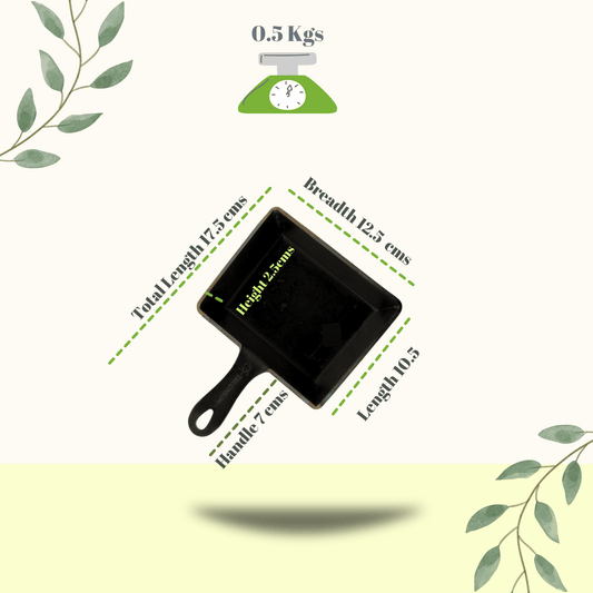 Trilonium Triple Seasoned Iron Mini sizzling brownie Pan 12 x 10 cms
