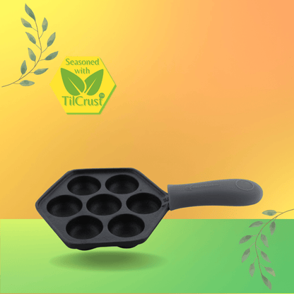 Trilonium Triple Seasoned Cast Iron Appe Paddu Paniyaram pan LHP7