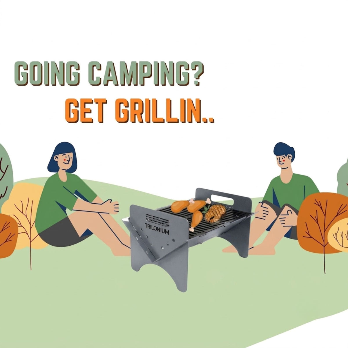 Trilonium Iron Classic Barbecue Grill Flat Pack