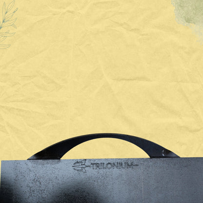 Trilonium Triple-Seasoned Iron Boulder Square Griddle Dosa Tawa 38 x 38 cms , Ultra Smooth, Weighs 9.5 Kgs