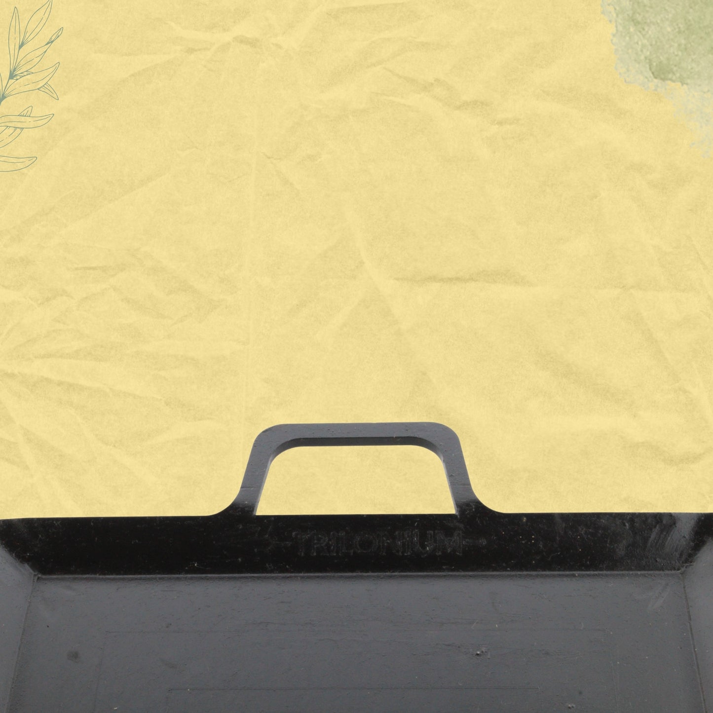 Trilonium Triple Seasoned Iron Multi Purpose Square Griddle Tawa 26x26 cms