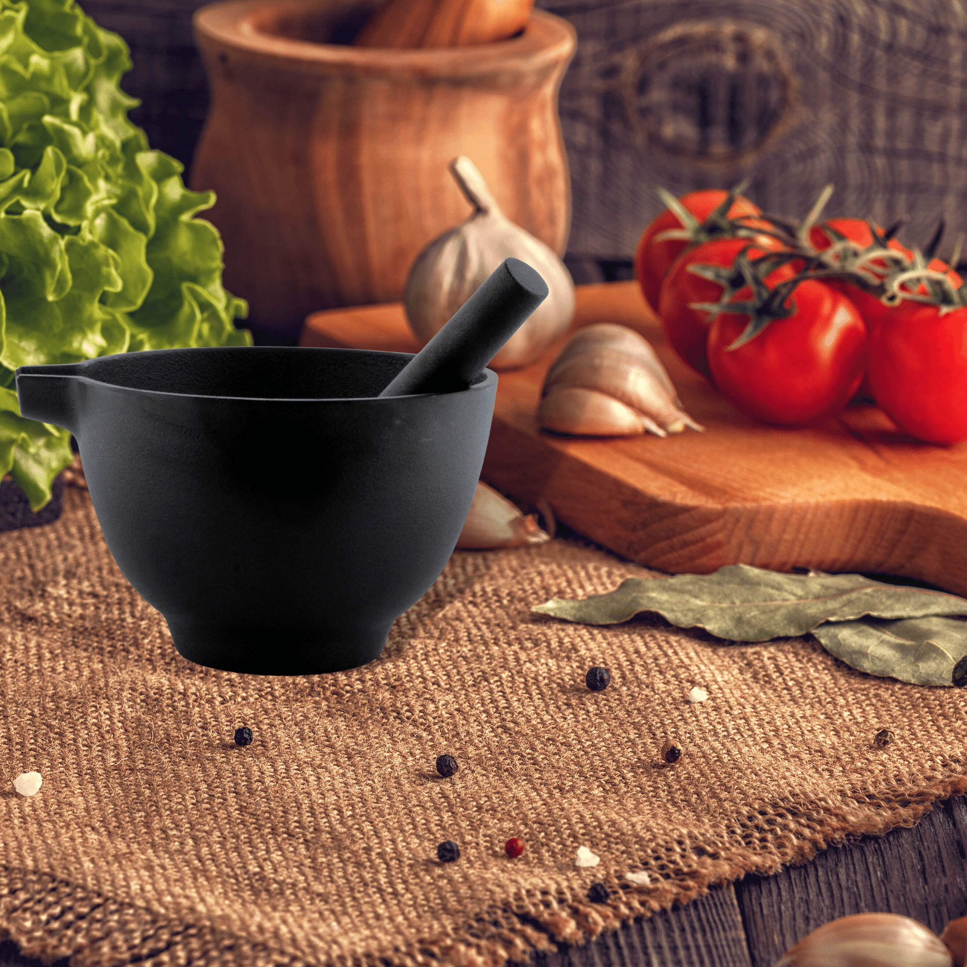 Zassenhaus Large Cast-Iron Mortar and Pestle