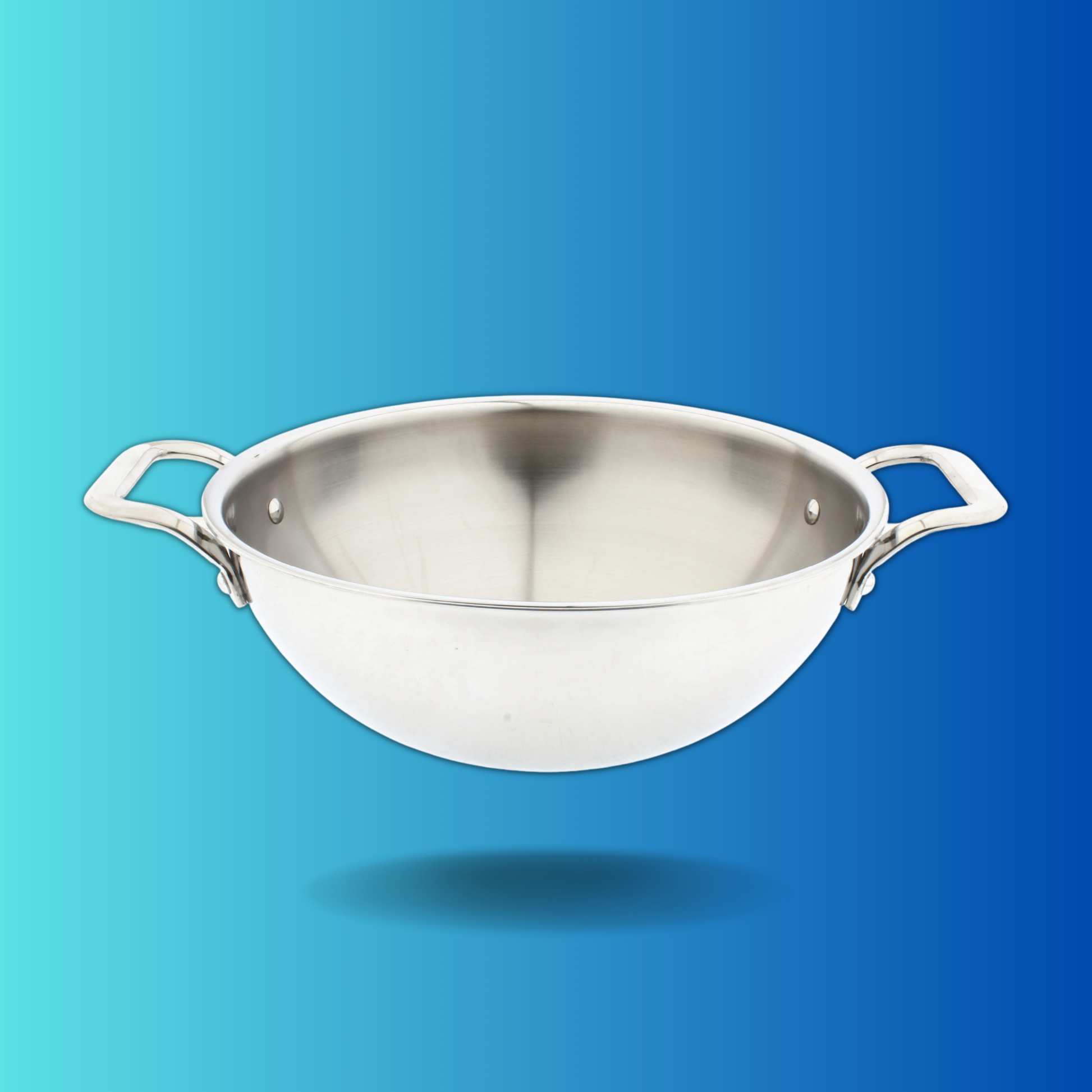 Coconut Stainless Steel Fusion Series Triply Kadai with Stainless