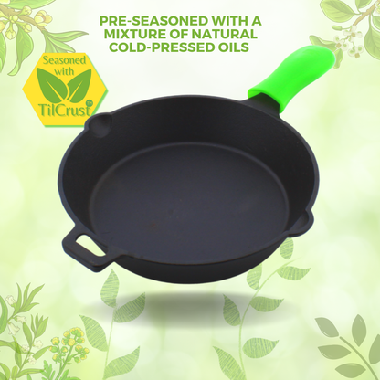 Trilonium Triple Sesoned Cast Iron Skillet 26cms, Weighs 2 Kgs