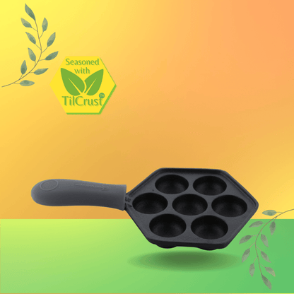 Trilonium Triple Seasoned Cast Iron Appe Paddu Paniyaram pan LHP7