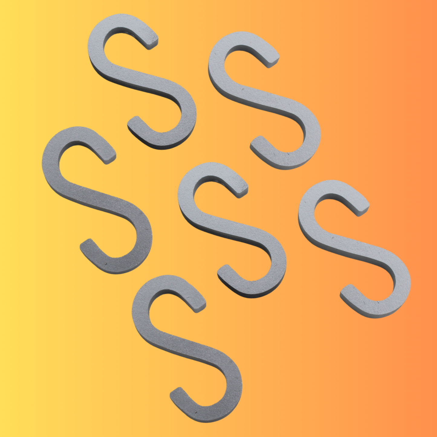 Trilonium S-shaped Iron Hooks Set of 6 pcs