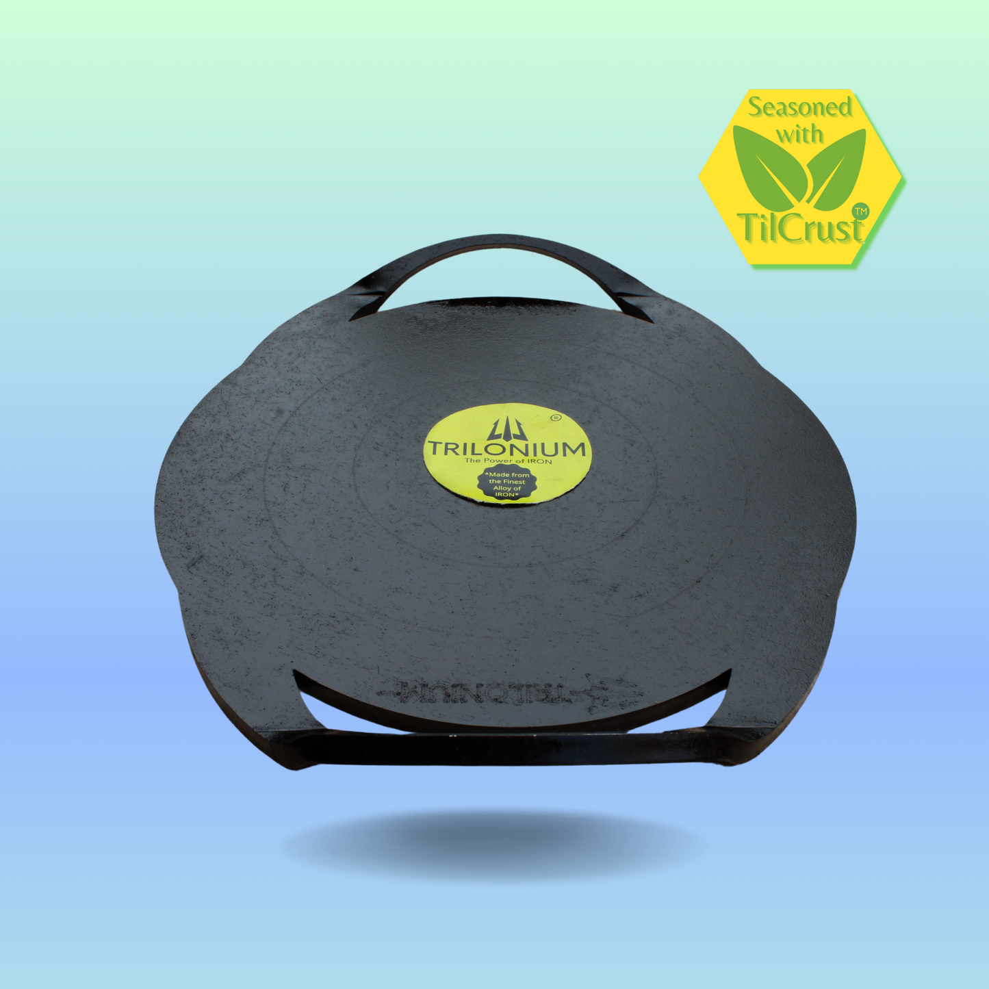 Trilonium Triple-Seasoned Iron Boulder Dosa Tawa 28 cms, 4.1 Kgs