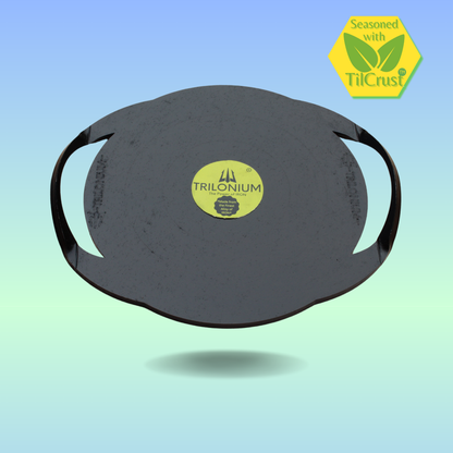 Trilonium Triple-Seasoned Iron Boulder Dosa Tawa 28 cms, 4.1 Kgs