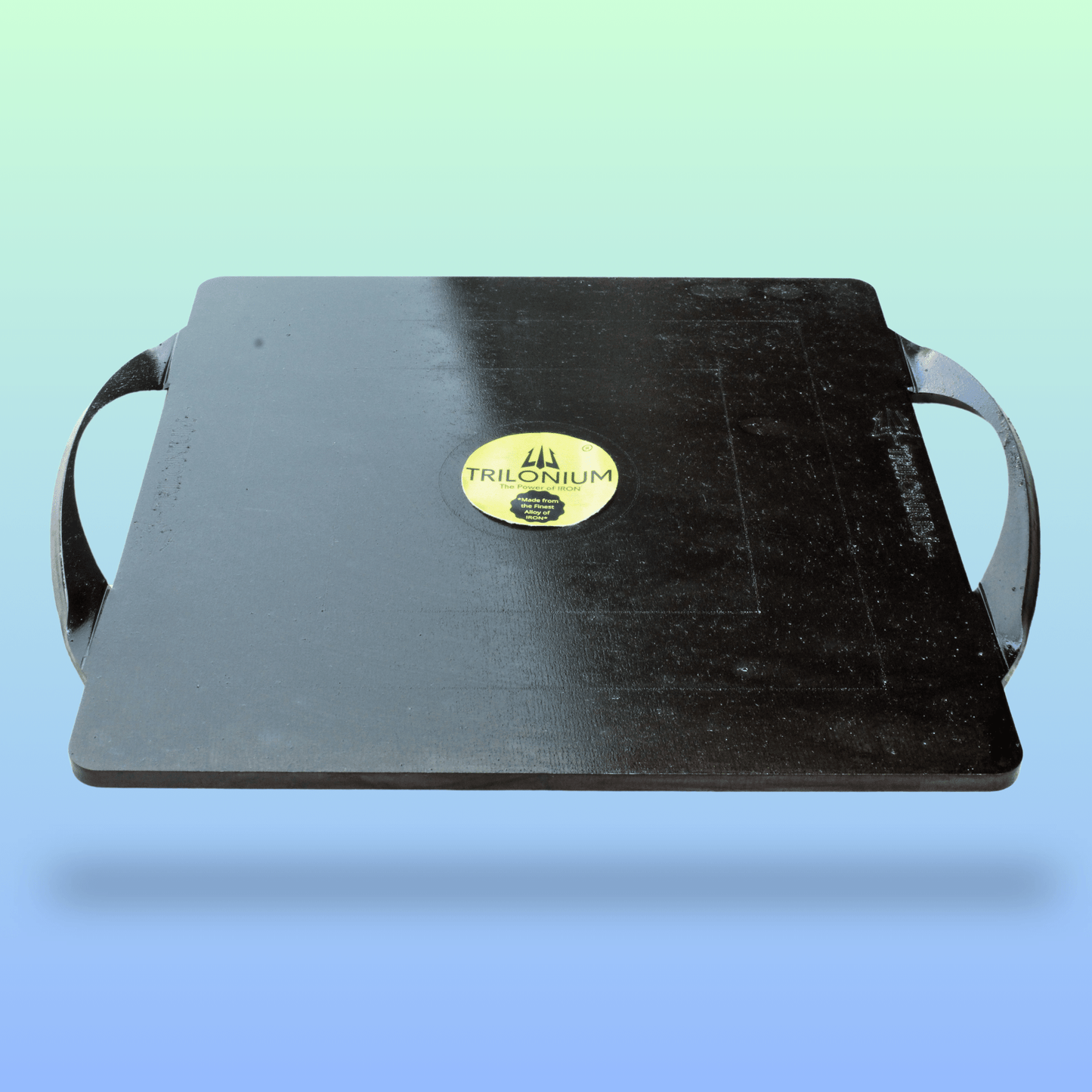 Trilonium Pre-Seasoned Iron Boulder Square Griddle pathri Tawa 30 x 30 cms , Ultra Smooth, Weights 5.8 Kgs