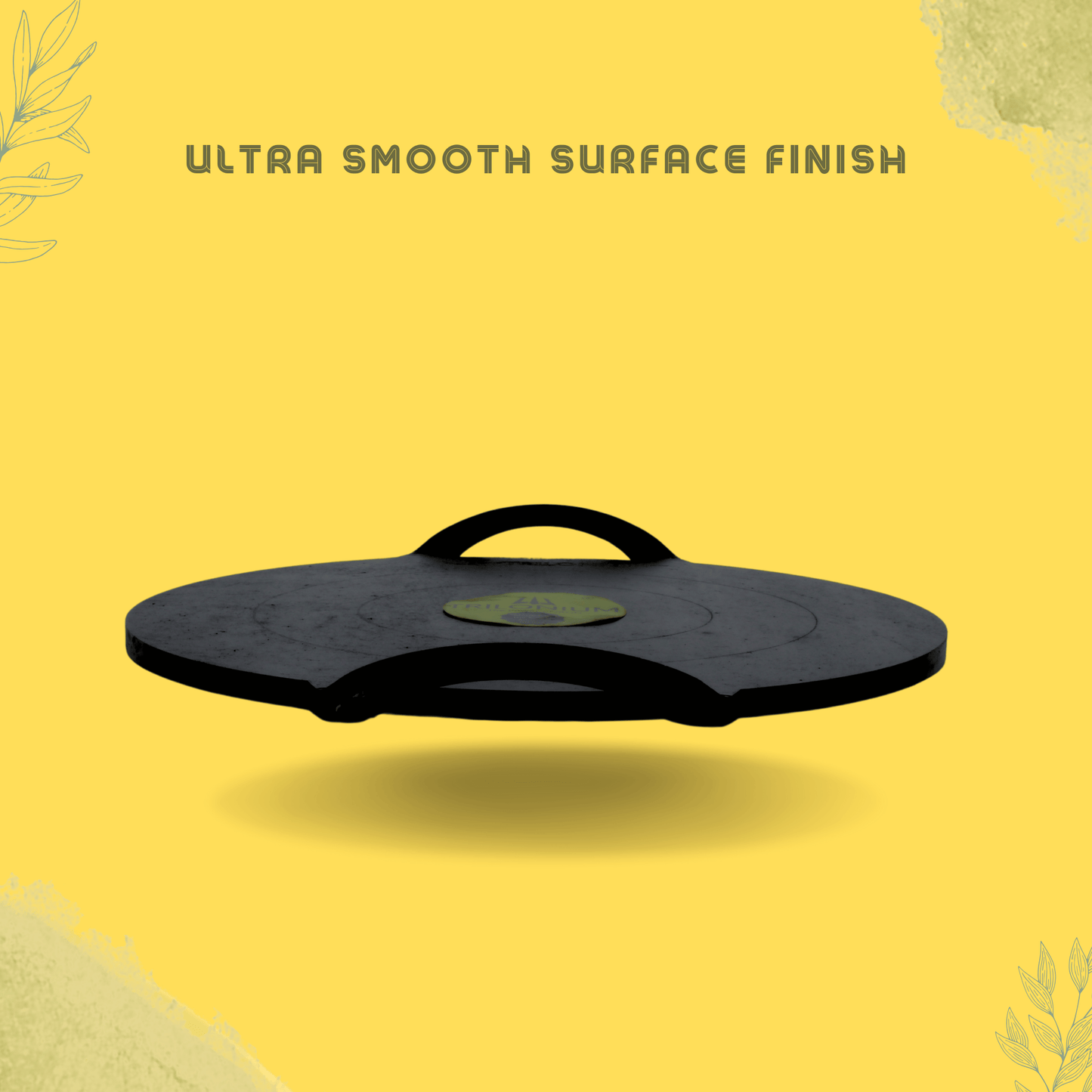 Trilonium Triple-Seasoned Iron Boulder Dosa Tawa 26 cms, 3.2 Kgs