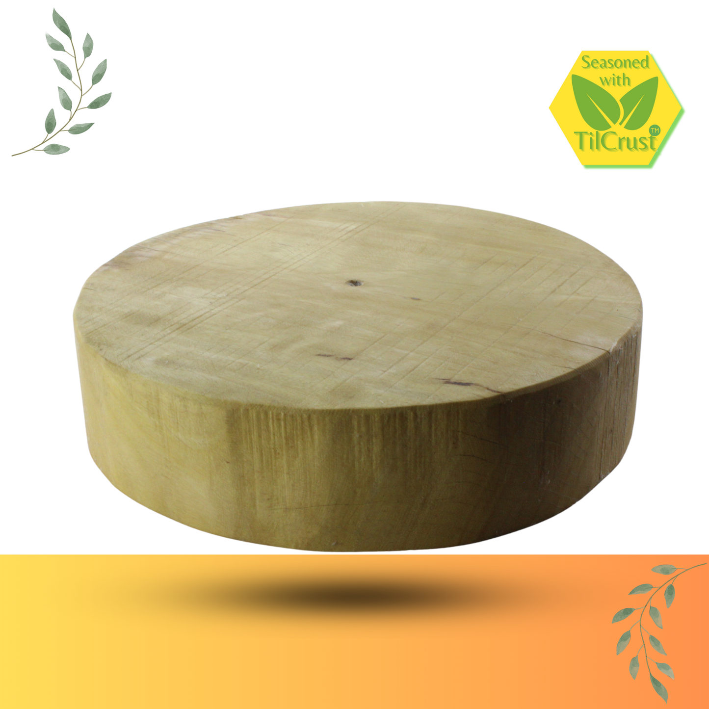 Trilonium Solid Hard Wood Natural cutting board 10 inches