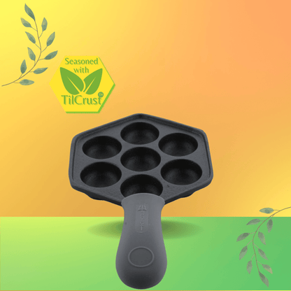 Trilonium Triple Seasoned Cast Iron Appe Paddu Paniyaram pan LHP7
