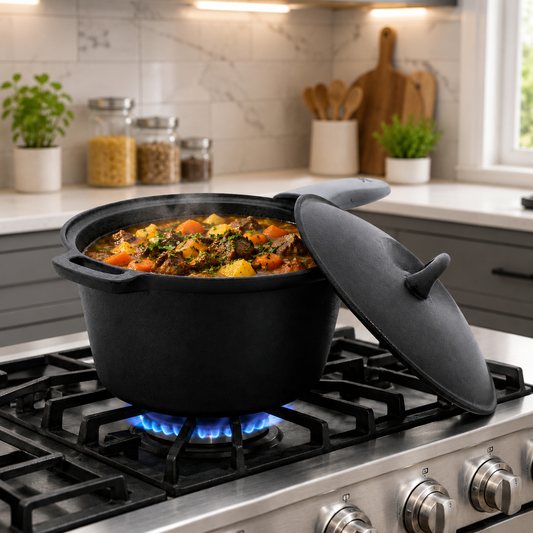 Trilonium Cast Iron Sauce Pot 20 cms 2.2 Litres | 3.2 Kgs Pre-Seasoned