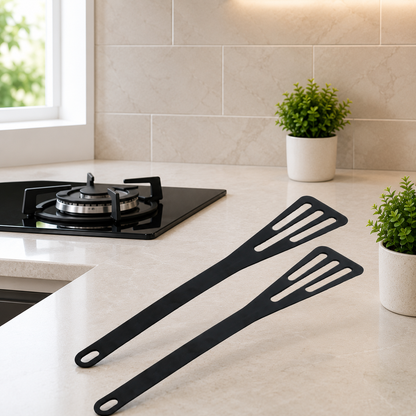 Trilonium Iron Dosa Roti Karandi Turner Spatula 30 cms - Pack of 2 ( Seasoned not coated)
