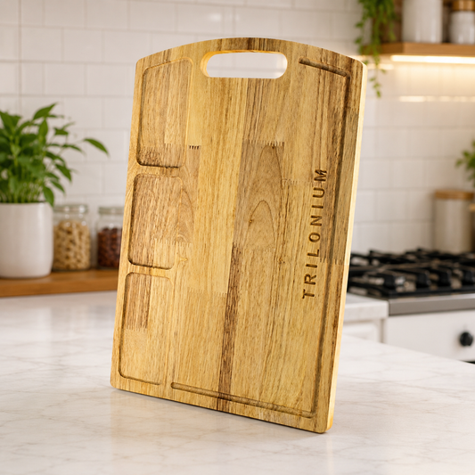 Trilonium Rubberwood Cutting Chopping board 17.25 x 11.5 inches