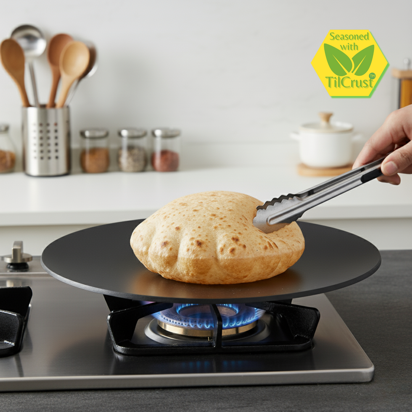 Trilonium Triple seasoned Iron Roti Tawa Plate - 11 inches