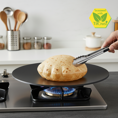 Trilonium Triple seasoned Iron Roti Tawa Plate - 11 inches