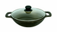 Cast Iron Deep Kadai | Wok With Toughened Glass Lid | Pre-Seasoned | 10.5 inches | 2.74 Kgs TRILONIUM | Cast Iron Cookware