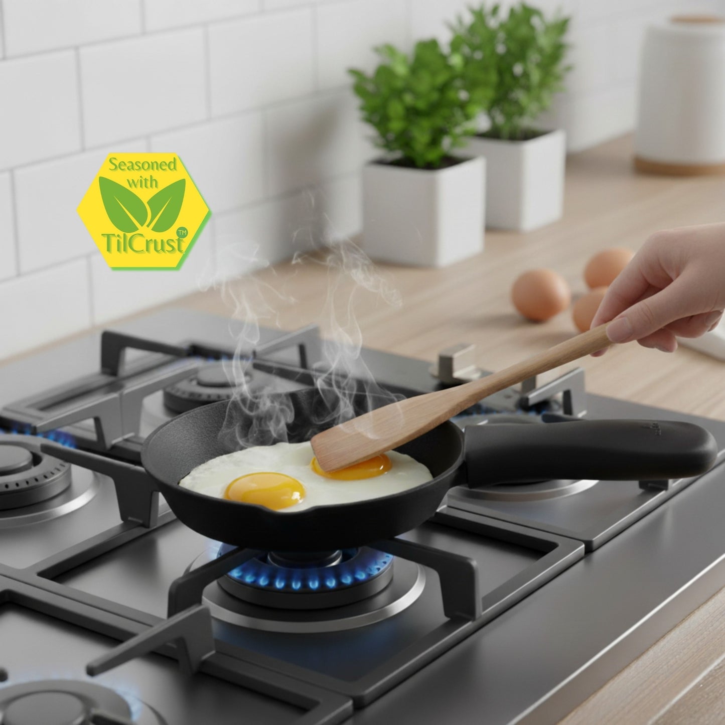 Trilonium Pre-Seasoned Cast Iron Classic Skillet 8 inches