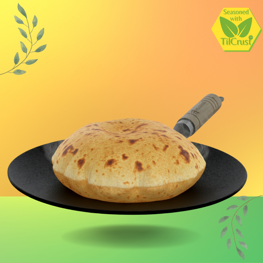 Trilonium Pre-Seasoned Cast Iron WHT10R Concave Roti Tawa 26 cms