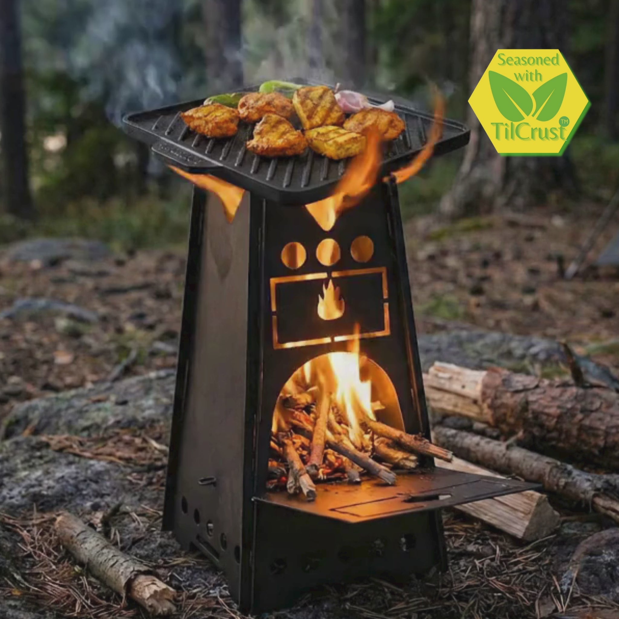 Trilonium Wood Fired Rocket Camping Stove mini – TRILONIUM | Cast