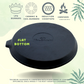 Cast Iron round Grill Pan with Foldable Handle | Pre-Seasoned | 24cm | 1.63 Kgs | Induction Compatible