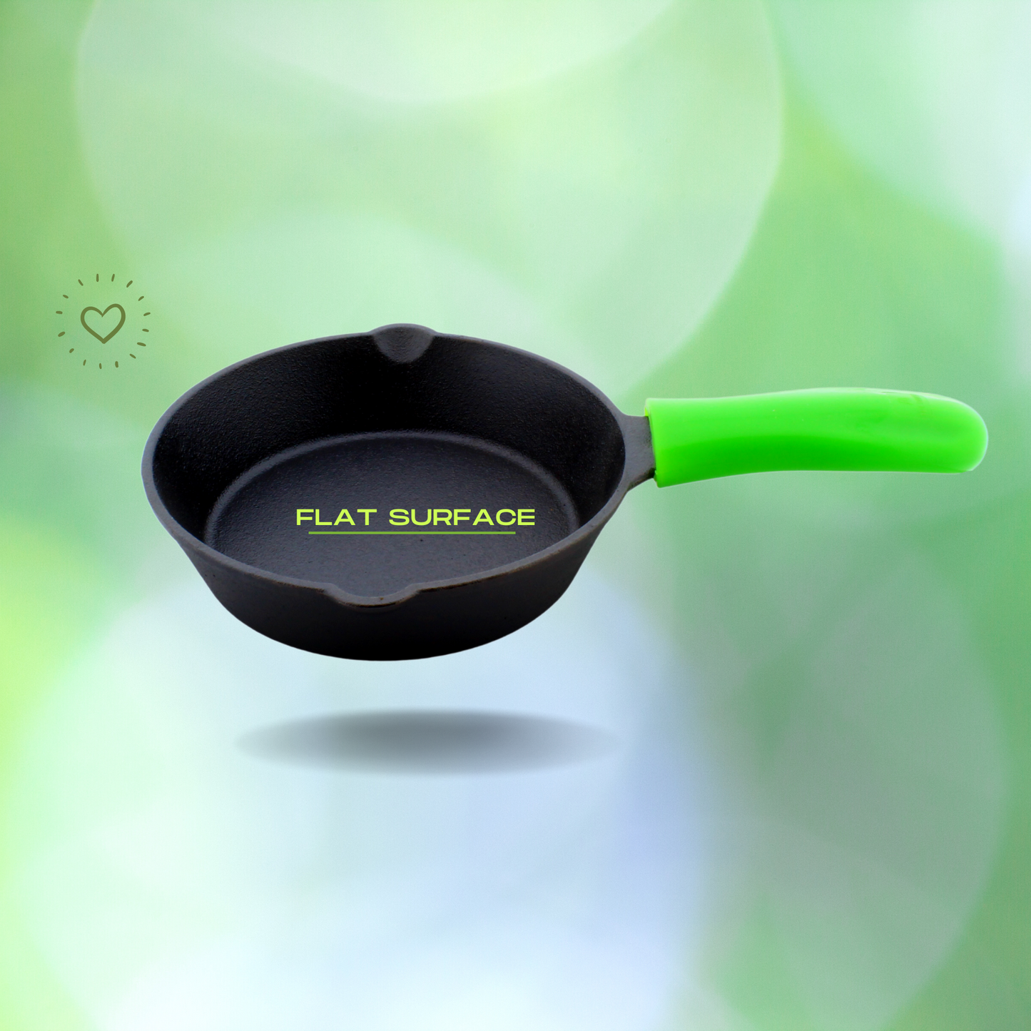 Cast Iron Skillet | Fry Pan | Pre-Seasoned | 8 inches | 1.45 Kgs | Induction Compatible | Free Silicone Heat Proof Sleeve Grip for hot handles