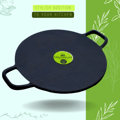 Trilonium Triple Seasoned Cast Iron Concave Roti - Dosa Tawa 28 cms / 11 inches | Weighs 2.5 Kgs, Infinity