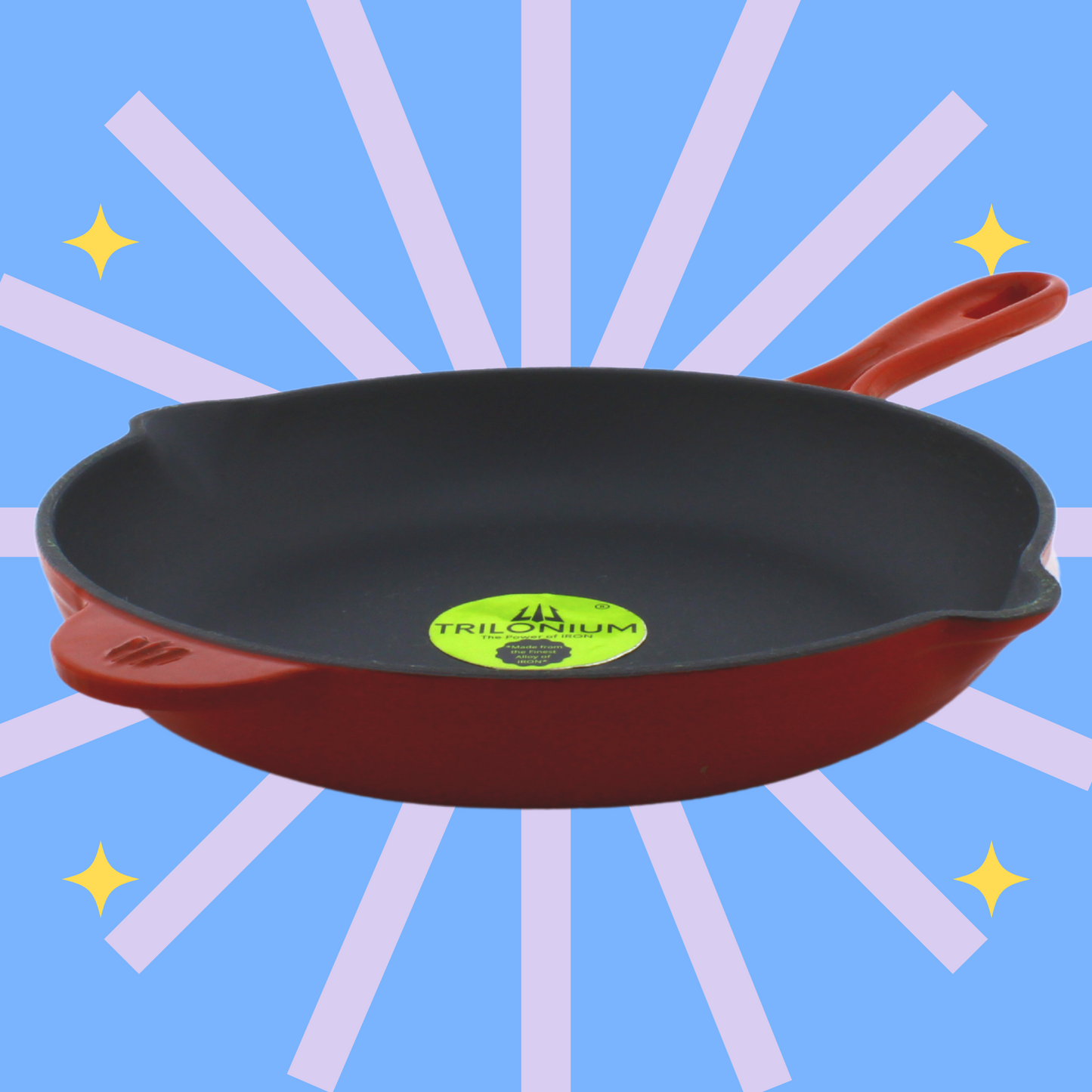 Cast Iron Skillet | Fry Pan | Enameled | 26cm | 2.5 Kgs | Induction Compatible