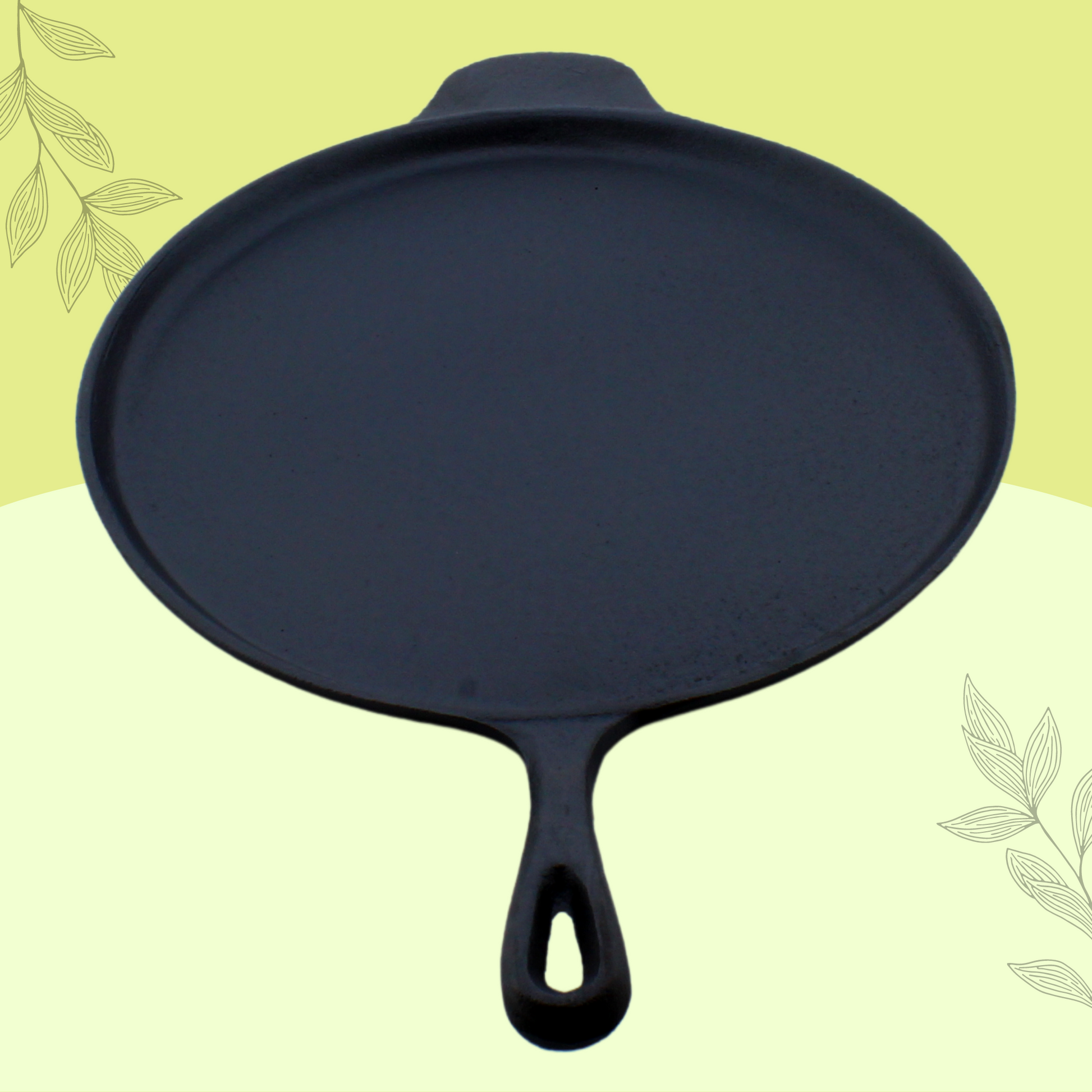 Cast Iron Tawa 12 Inch Naturally Non Stick, Seasoned. Krucible Kitchen –  KrucibleKitchen