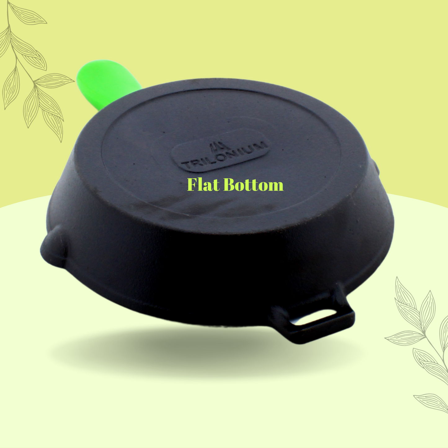Cast Iron Skillet | Fry Pan | Pre-Seasoned | 10 inches | 2 Kgs | Induction Compatible | Free Silicone Heat Proof Sleeve Grip for hot handles
