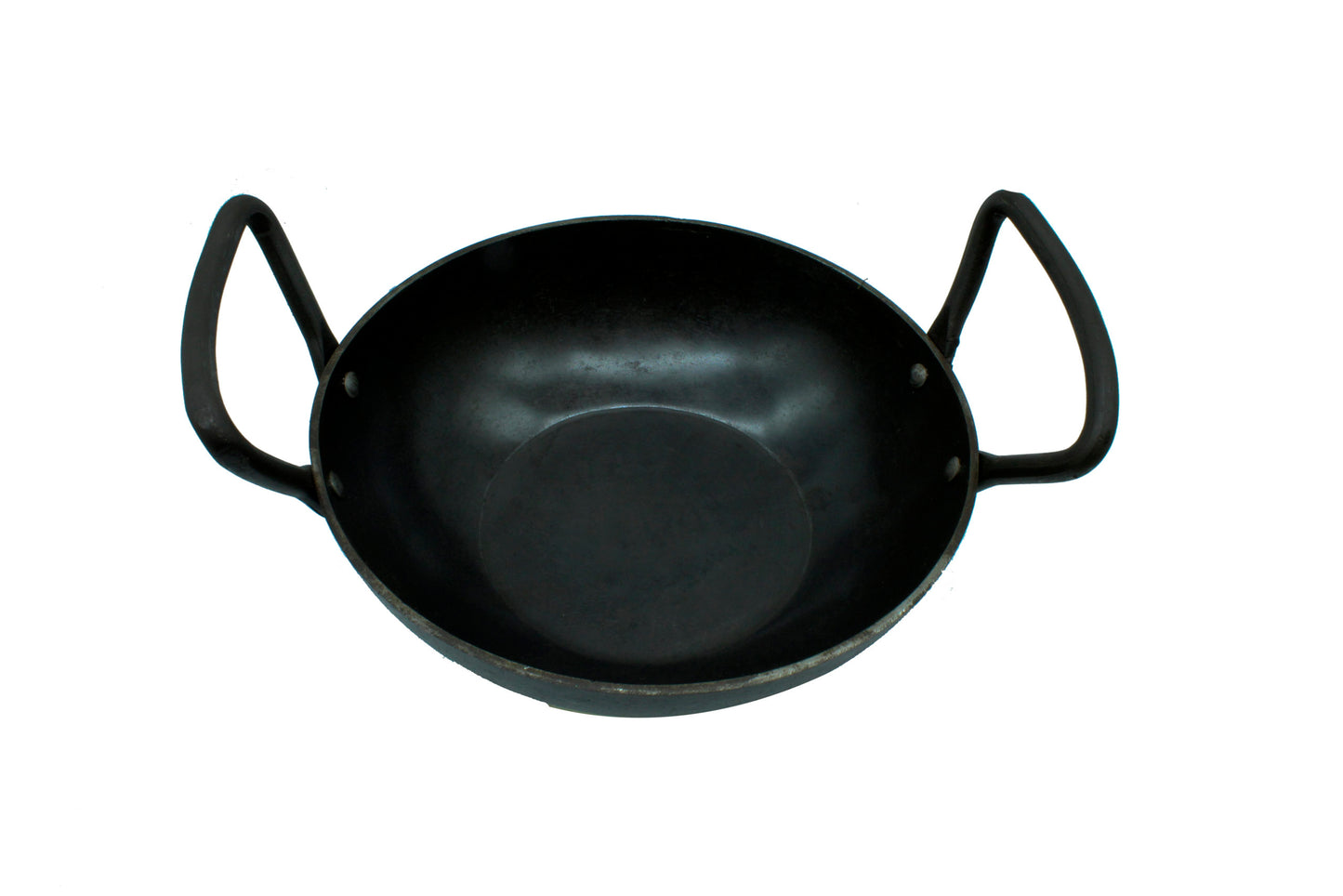 Wrought Iron Kadhai | 1.75 Litres | 20cm | 1.44 KG | Induction Compatible TRILONIUM | Cast Iron Cookware