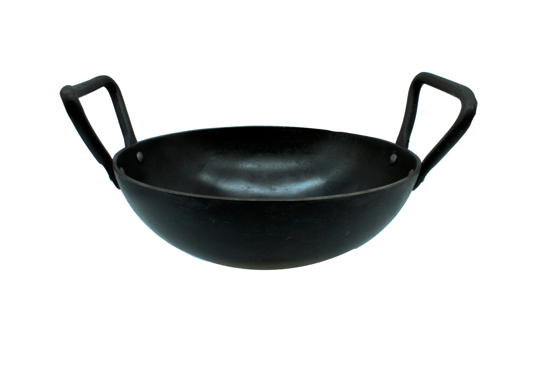 Wrought Iron Kadhai | 1.75 Litres | 20cm | 1.44 KG | Induction Compatible TRILONIUM | Cast Iron Cookware