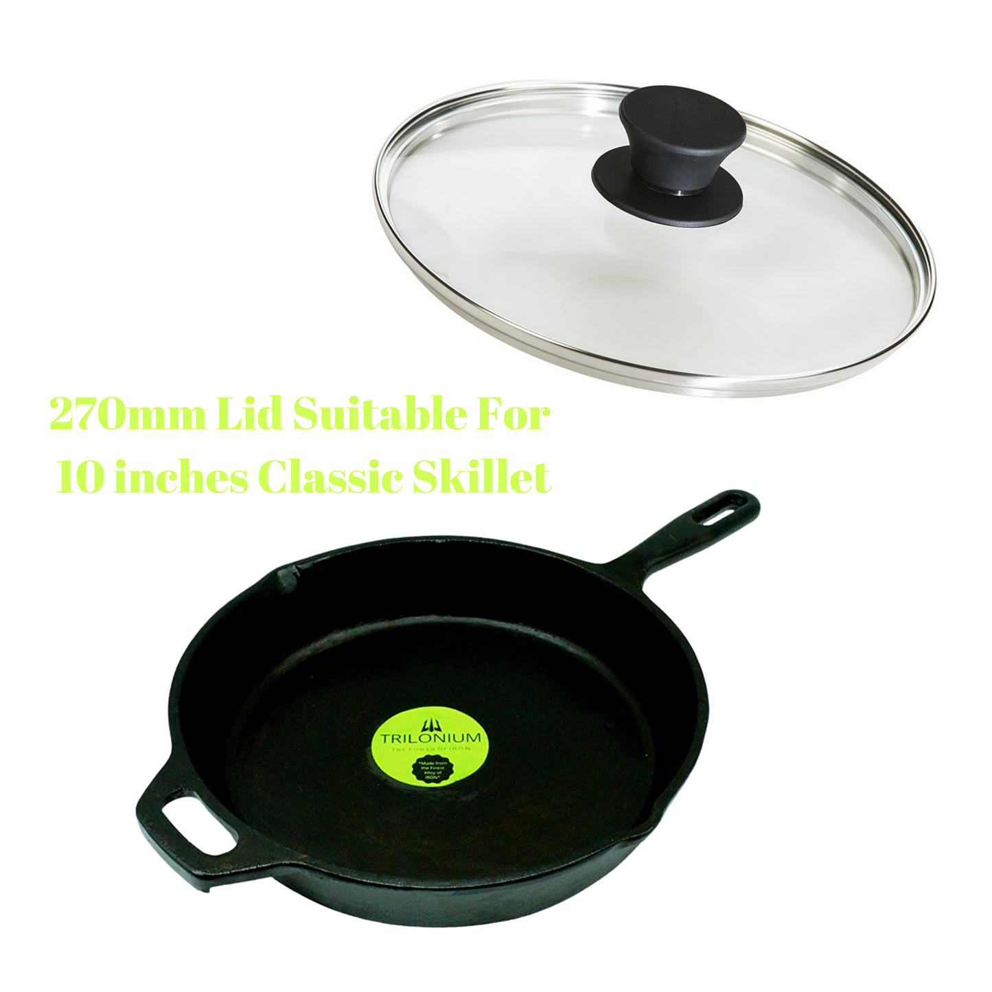 Toughened Glass Lid  for 270mm Trilonium Cookware