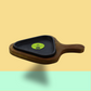 Trilonium Pre-Seasoned Cast Iron Sizzler Plate With Wooden Base | Triangle | 1.54 Kgs