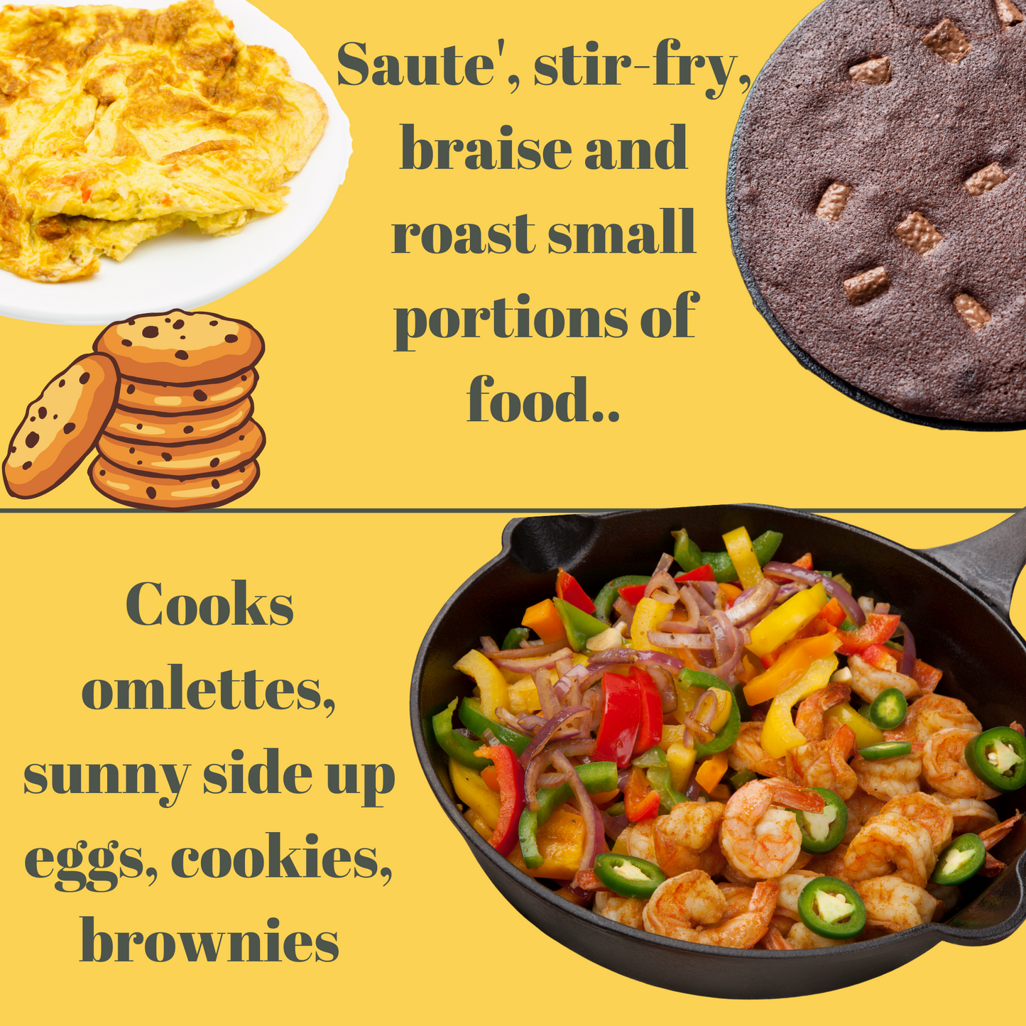 Cast Iron Skillet | Fry Pan | Pre-Seasoned | 10 inches | 2 Kgs | Induction Compatible | Free Silicone Heat Proof Sleeve Grip for hot handles