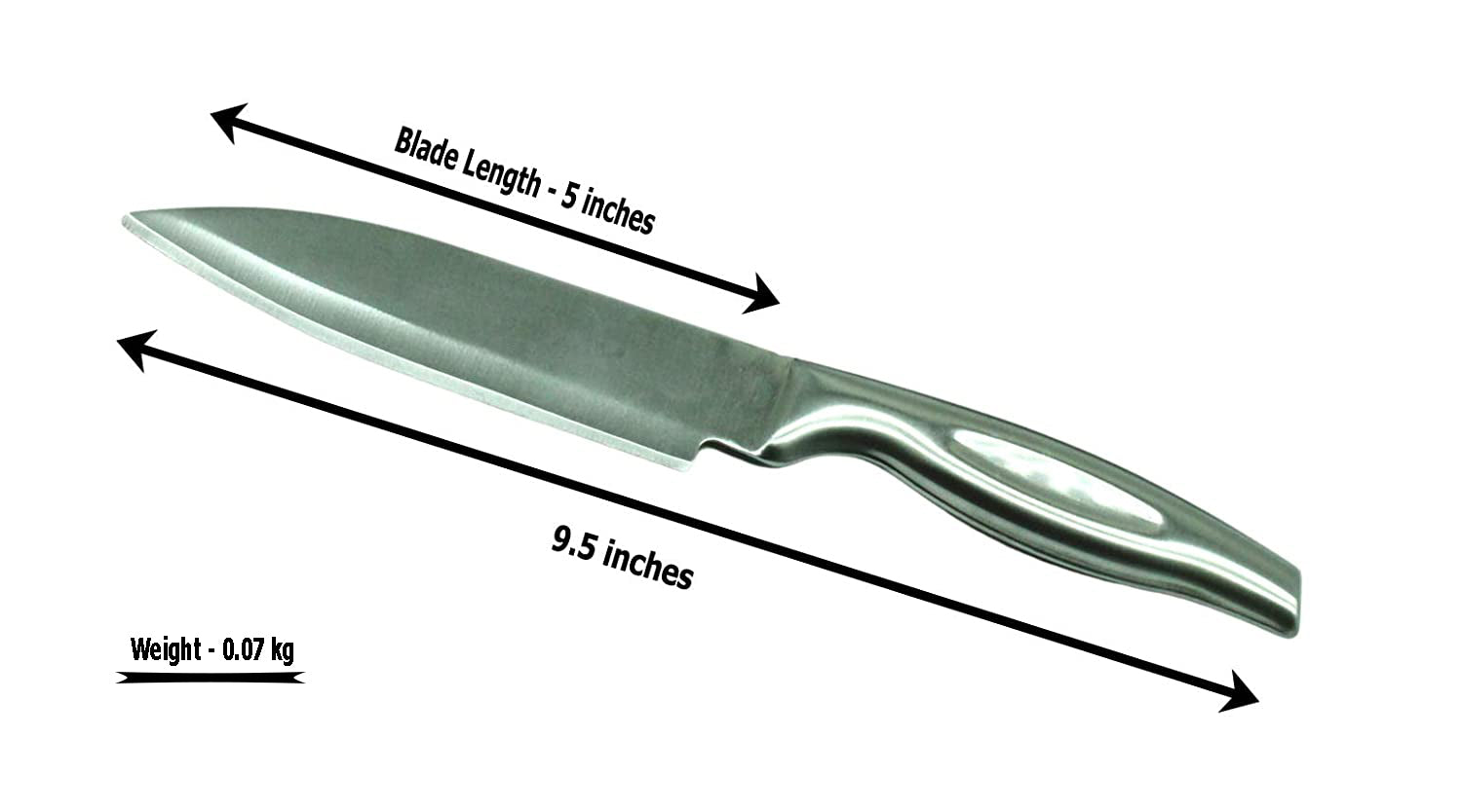 Cast Stainless Steel Vegetable Knife | Medium | 0.07 KG TRILONIUM | Cast Iron Cookware